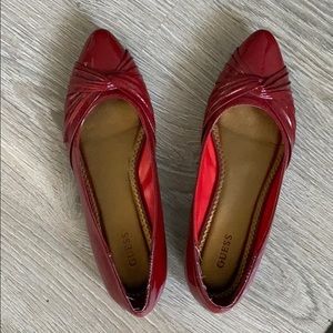 Guess red flat shoes
